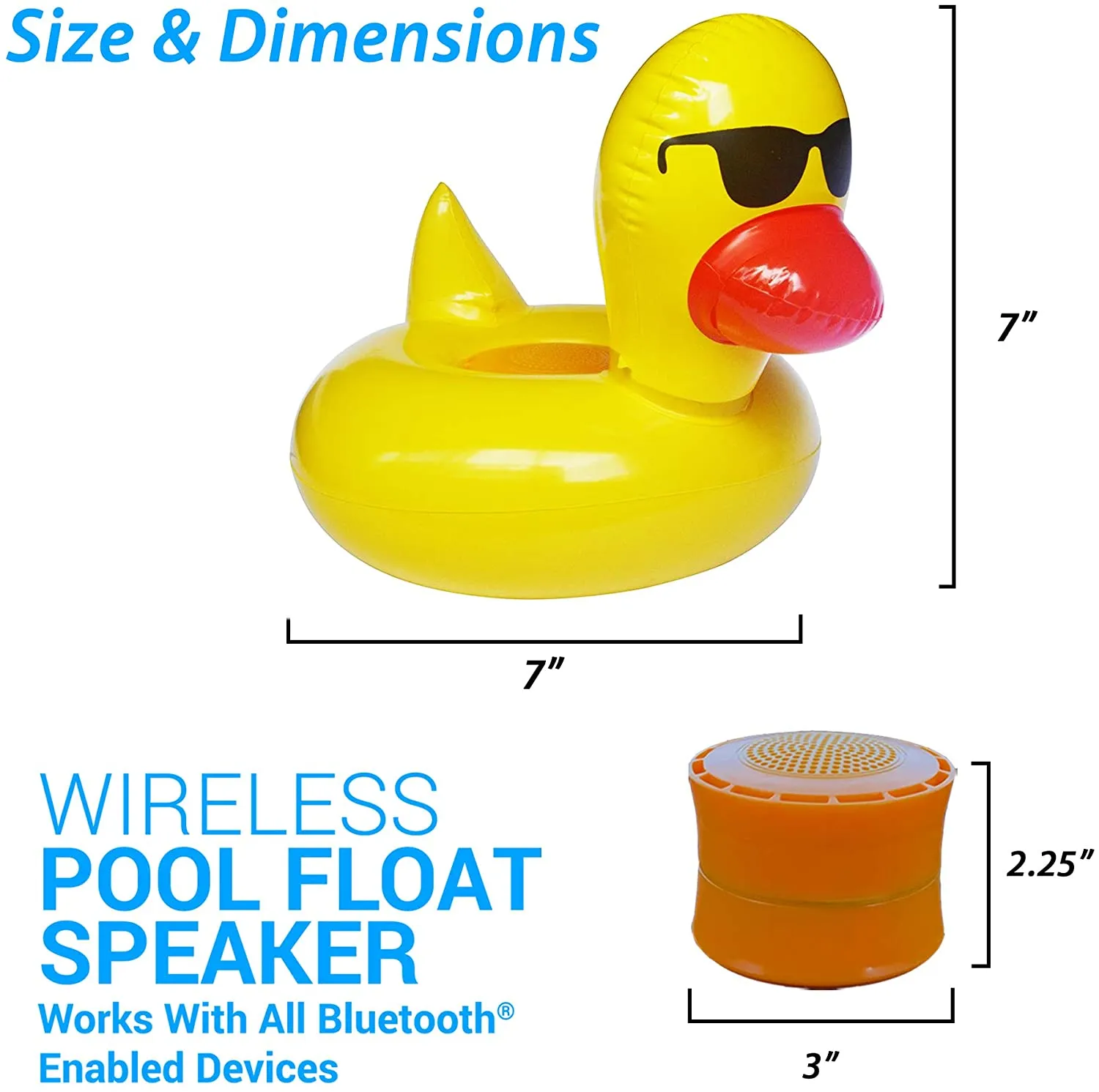 Aduro Pool Party Wireless Floating Bathtub Speaker