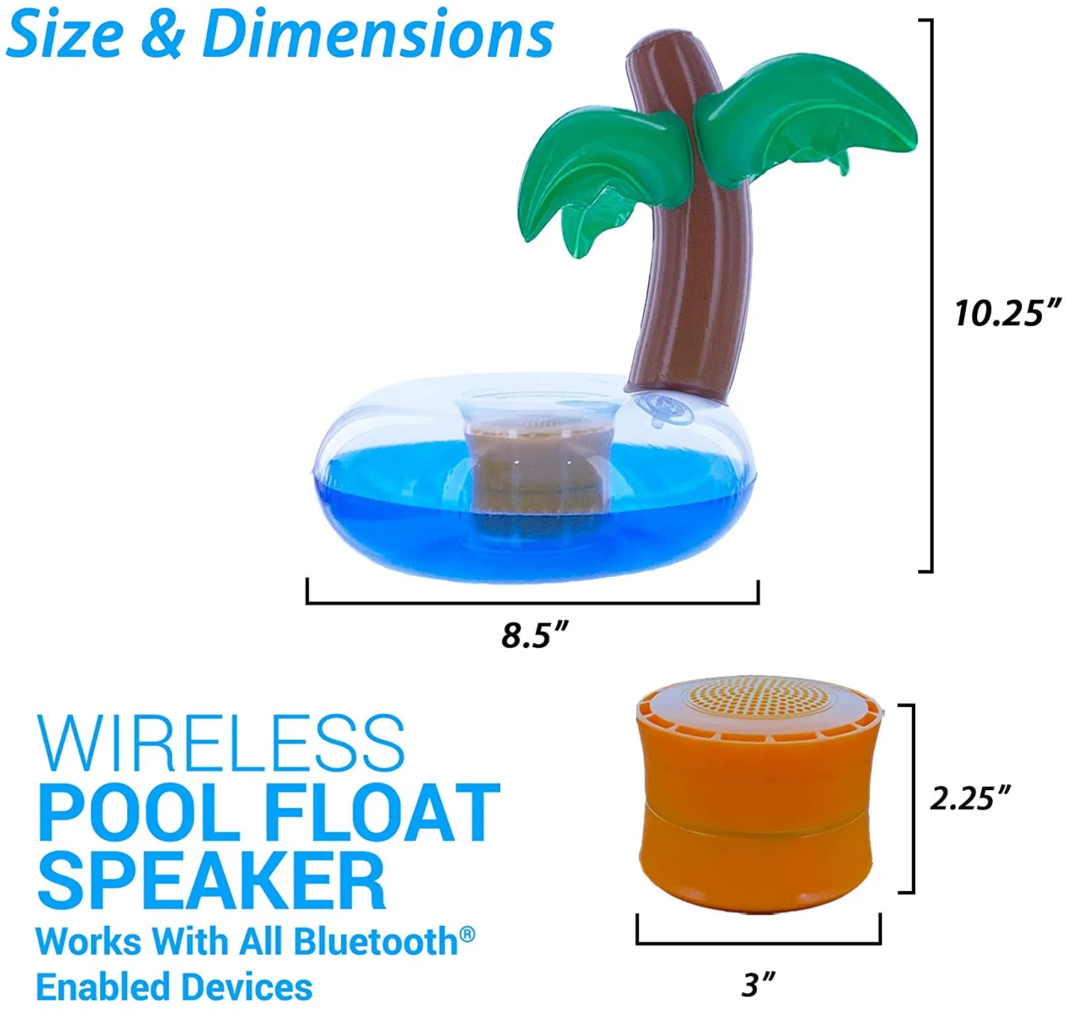 Aduro Pool Party Wireless Floating Bathtub Speaker