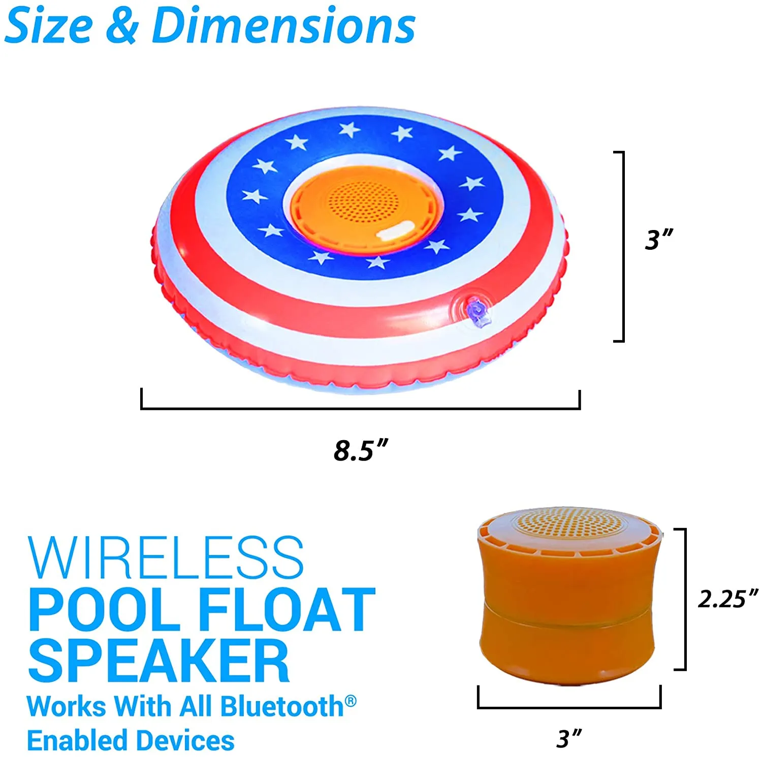 Aduro Pool Party Wireless Floating Bathtub Speaker