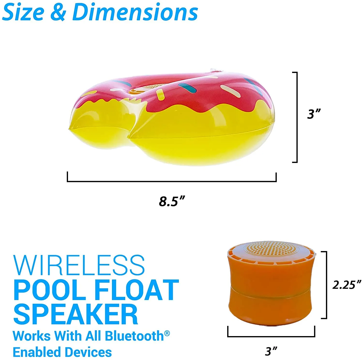 Aduro Pool Party Wireless Floating Bathtub Speaker