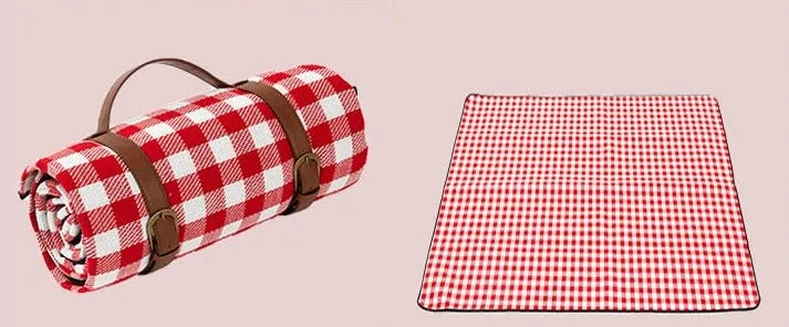 Red & White Small Check Picnic Blanket